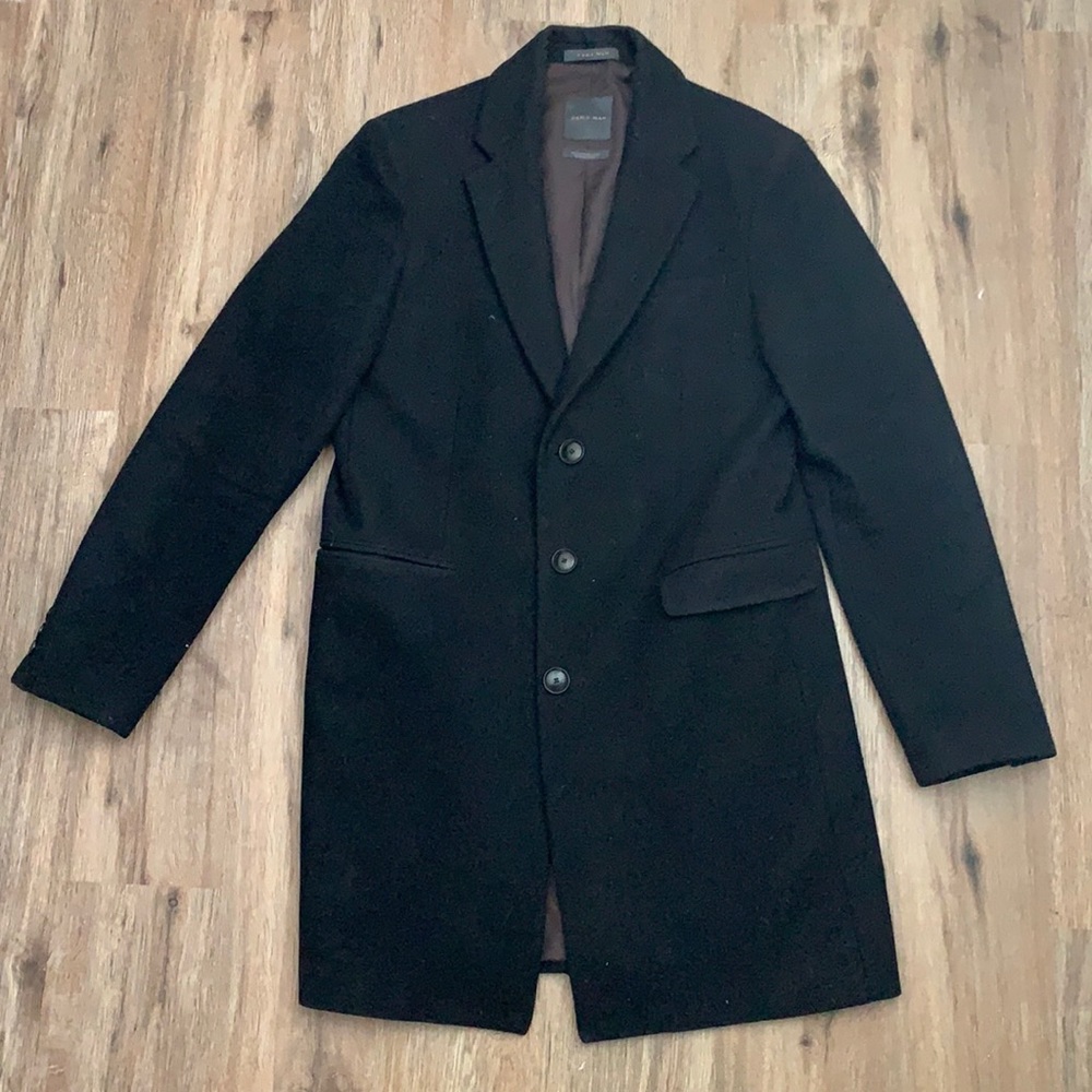 Zara black wool coat
